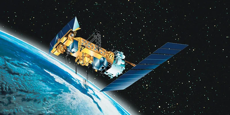 A satellite in orbit above Earth