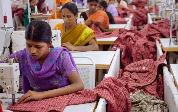 A textile factory floor in India