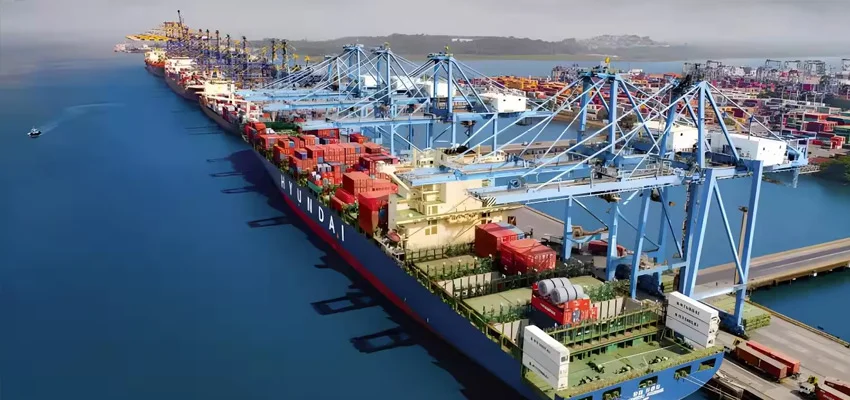 Container-terminal-at-Jawaharlal-Nehru-Port,-India's-largest-container-gateway