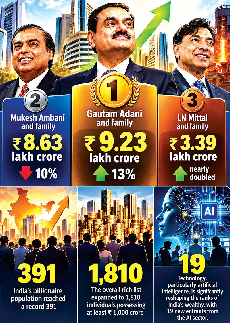 अडाणी अमीरों की लिस्ट में अंबानी से आगे निकले